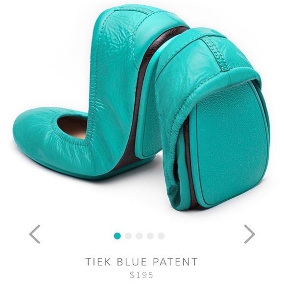 Tieks Shoes - Tieks Blue Patent-WORN ONCE